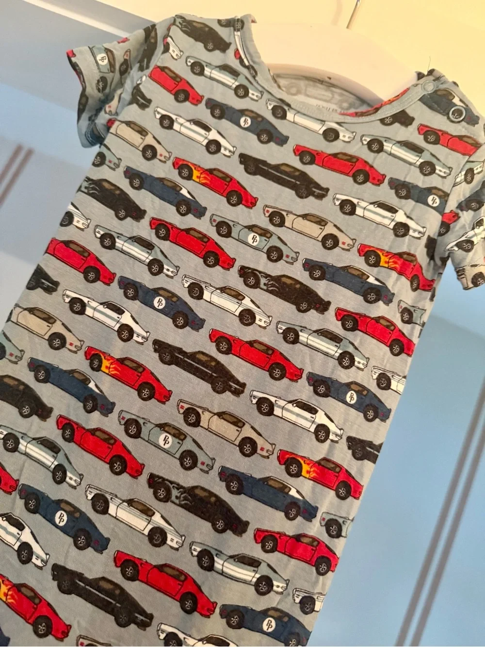 Posh Peanut Bamboo Car Romper Sz 12-18 Months